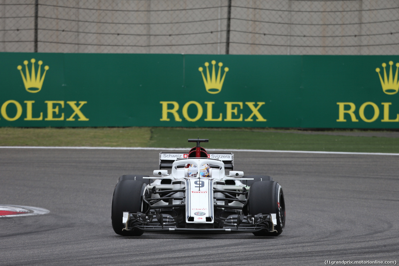 GP CINA, 13.04.2018- Prove Libere 1, Marcus Ericsson (SUE) Alfa Romeo Sauber C37