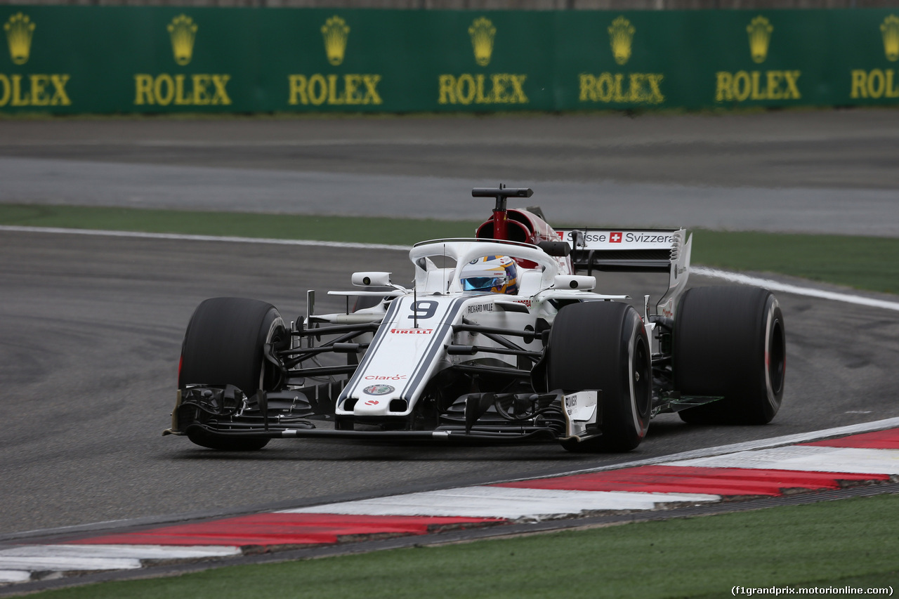 GP CINA, 13.04.2018- Prove Libere 1, Marcus Ericsson (SUE) Alfa Romeo Sauber C37