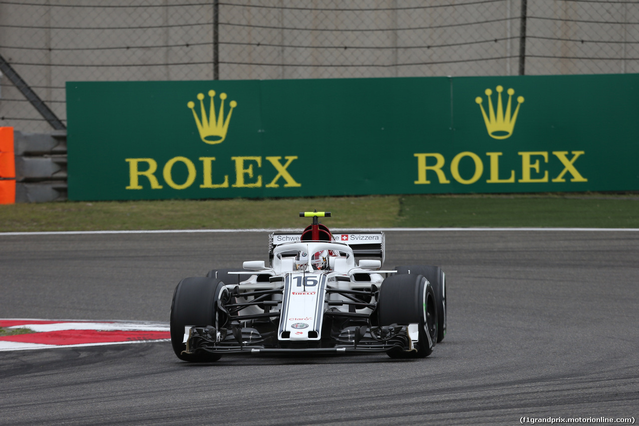 GP CINA, 13.04.2018- Prove Libere 1, Charles Leclerc (GER) Alfa Romeo Sauber C37