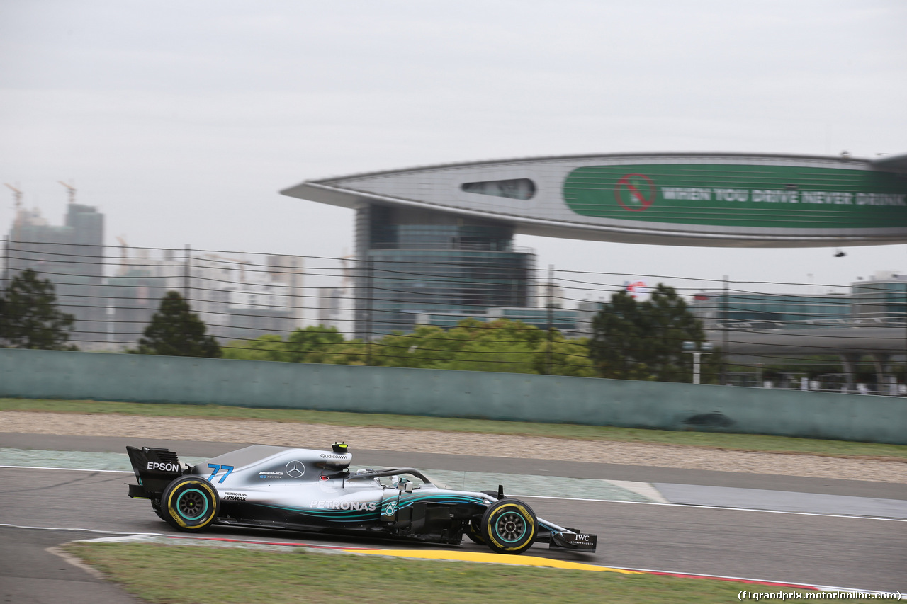 GP CINA, 13.04.2018- Prove Libere 1, Valtteri Bottas (FIN) Mercedes AMG F1 W09
