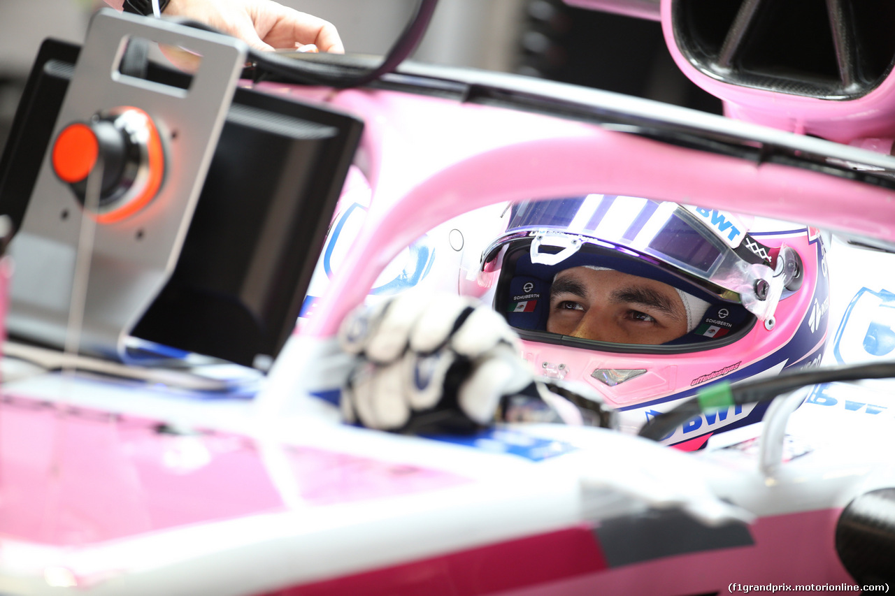 GP CINA, 13.04.2018- Prove Libere 1, Sergio Perez (MEX) Sahara Force India F1 VJM11