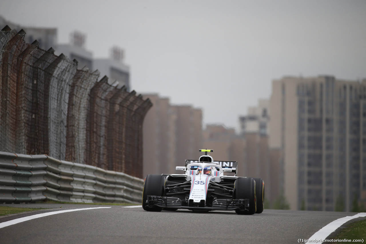 GP CINA, 13.04.2018- Prove Libere 1, Sergej Sirotkin (RUS) Williams F1 Team FW41