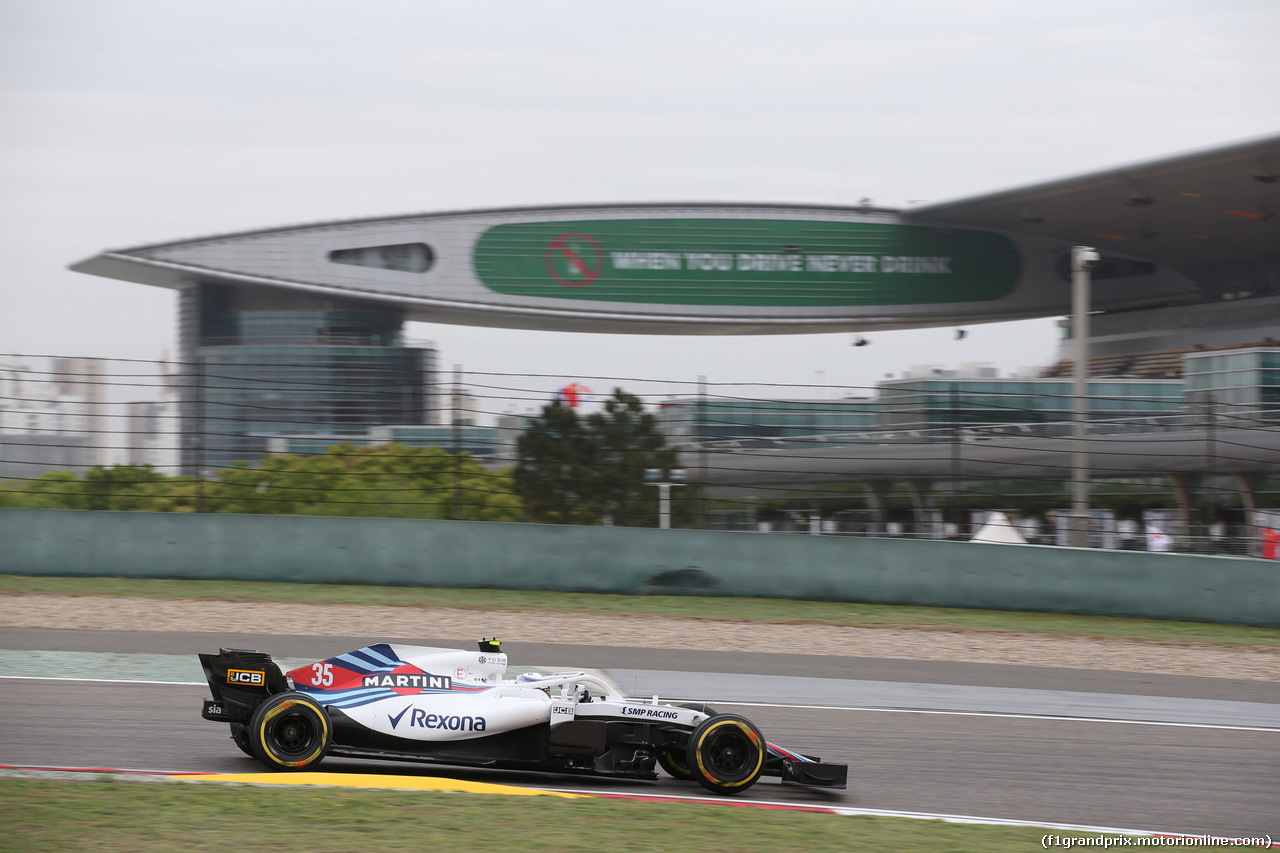 GP CINA, 13.04.2018- Prove Libere 1, Sergej Sirotkin (RUS) Williams F1 Team FW41