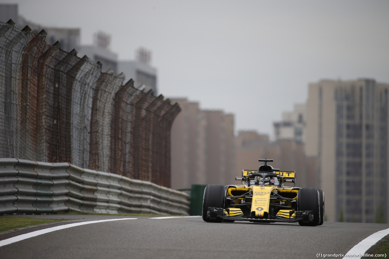 GP CINA, 13.04.2018- Prove Libere 1, Nico Hulkenberg (GER) Renault Sport F1 Team RS18