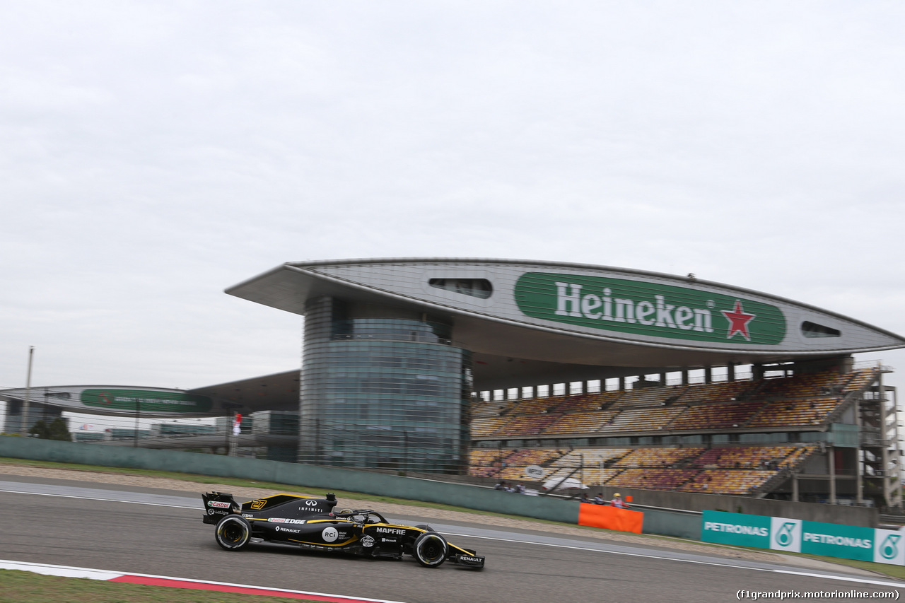 GP CINA, 13.04.2018- Prove Libere 1, Nico Hulkenberg (GER) Renault Sport F1 Team RS18