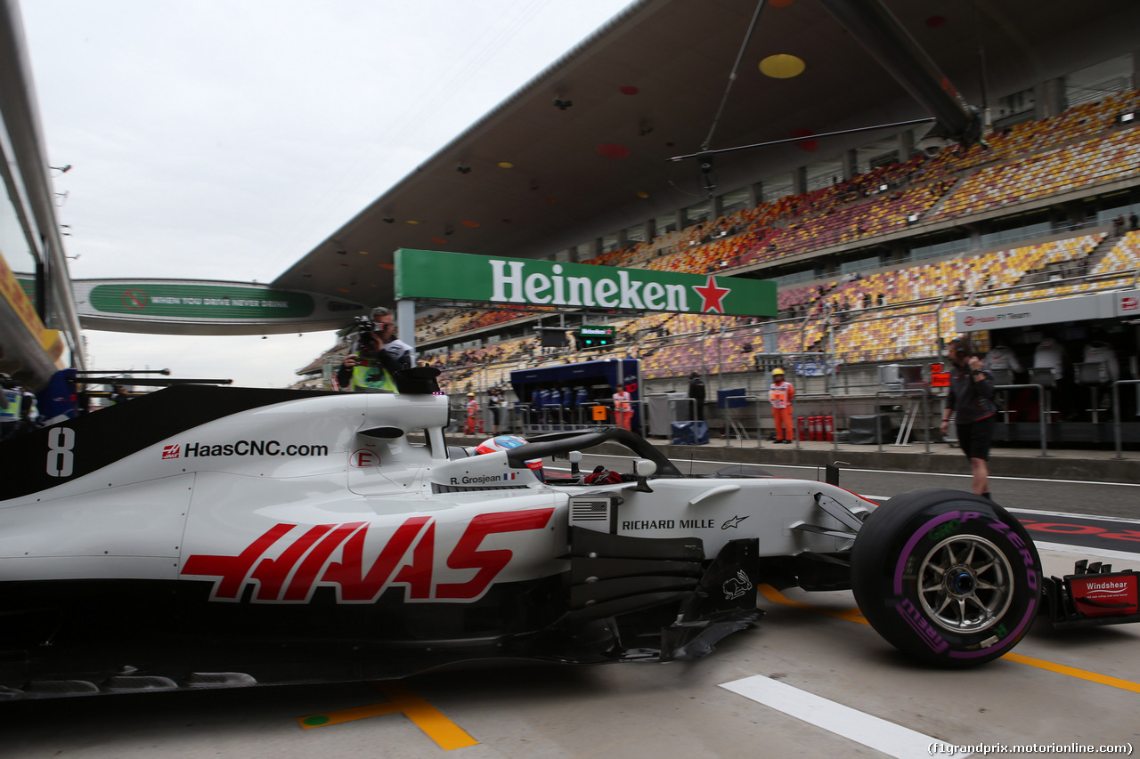 GP CINA, 13.04.2018- Prove Libere 1, Romain Grosjean (FRA) Haas F1 Team VF-18