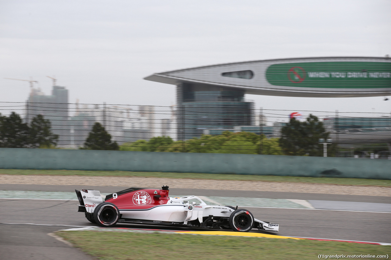 GP CINA, 13.04.2018- Prove Libere 1, Marcus Ericsson (SUE) Alfa Romeo Sauber C37