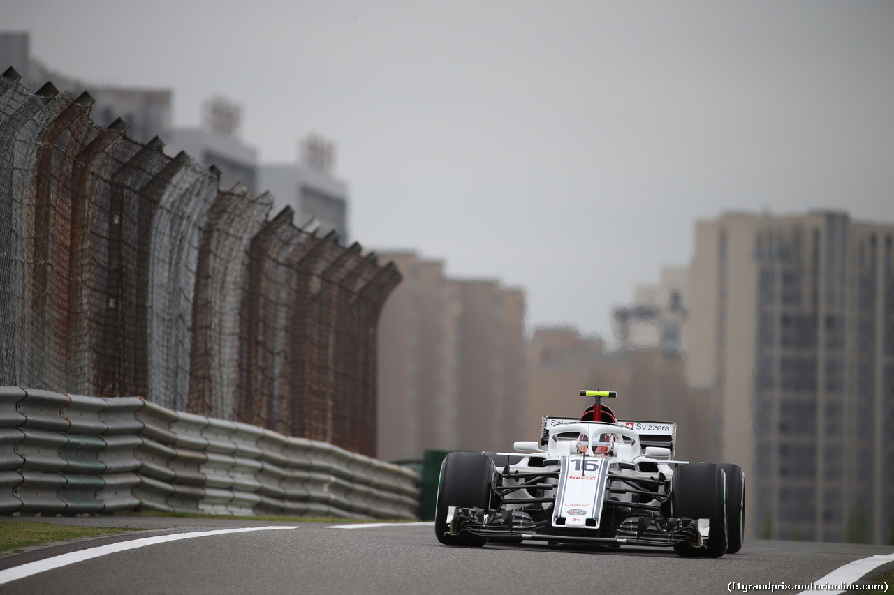 GP CINA, 13.04.2018- Prove Libere 1, Charles Leclerc (GER) Alfa Romeo Sauber C37