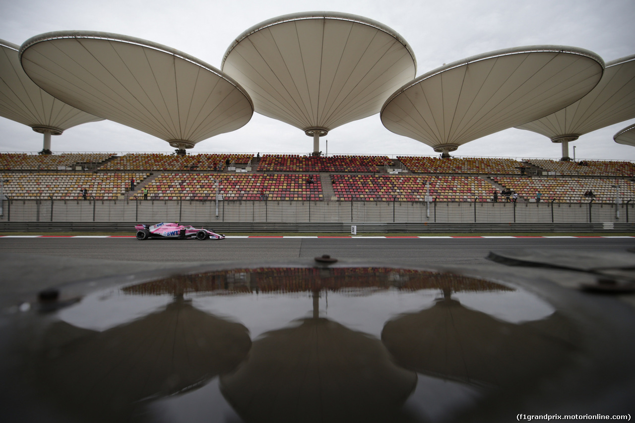 GP CINA, 13.04.2018- Prove Libere 1, Esteban Ocon (FRA) Sahara Force India F1 VJM11