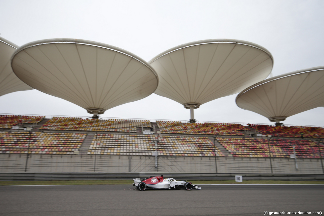 GP CINA, 13.04.2018- Prove Libere 1, Marcus Ericsson (SUE) Alfa Romeo Sauber C37