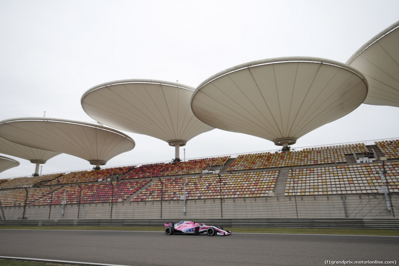 GP CINA, 13.04.2018- Prove Libere 1, Esteban Ocon (FRA) Sahara Force India F1 VJM11