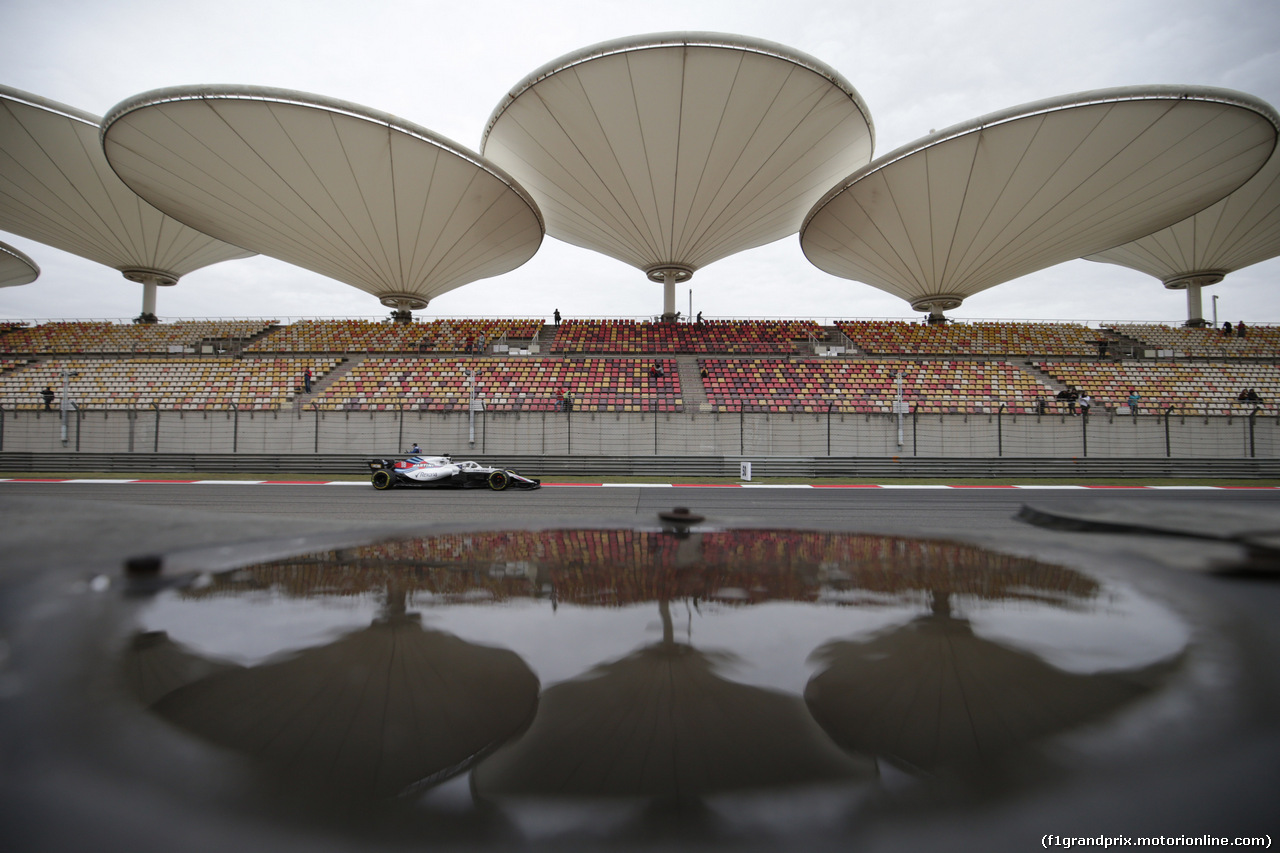 GP CINA, 13.04.2018- Prove Libere 1, Lance Stroll (CDN) Williams FW41