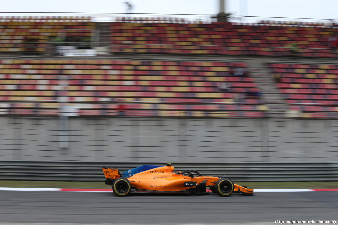 GP CINA, 13.04.2018- Prove Libere 1, Stoffel Vandoorne (BEL) McLaren MCL33