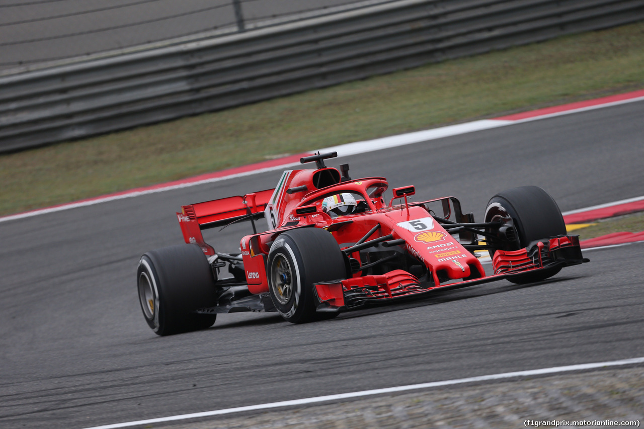 GP CINA, 13.04.2018- Prove Libere 2, Sebastian Vettel (GER) Ferrari SF71H