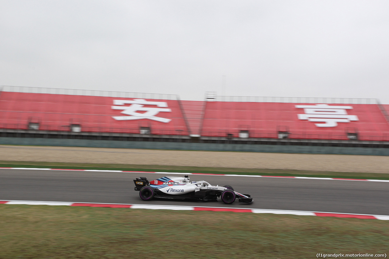 GP CINA, 13.04.2018- Prove Libere 2, Lance Stroll (CDN) Williams FW41