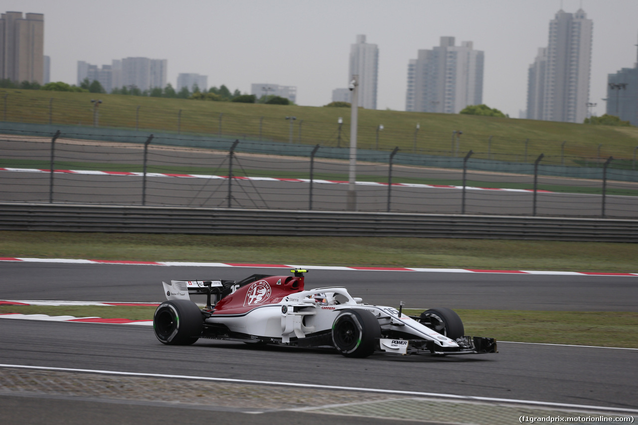 GP CINA, 13.04.2018- Prove Libere 2, Charles Leclerc (GER) Alfa Romeo Sauber C37