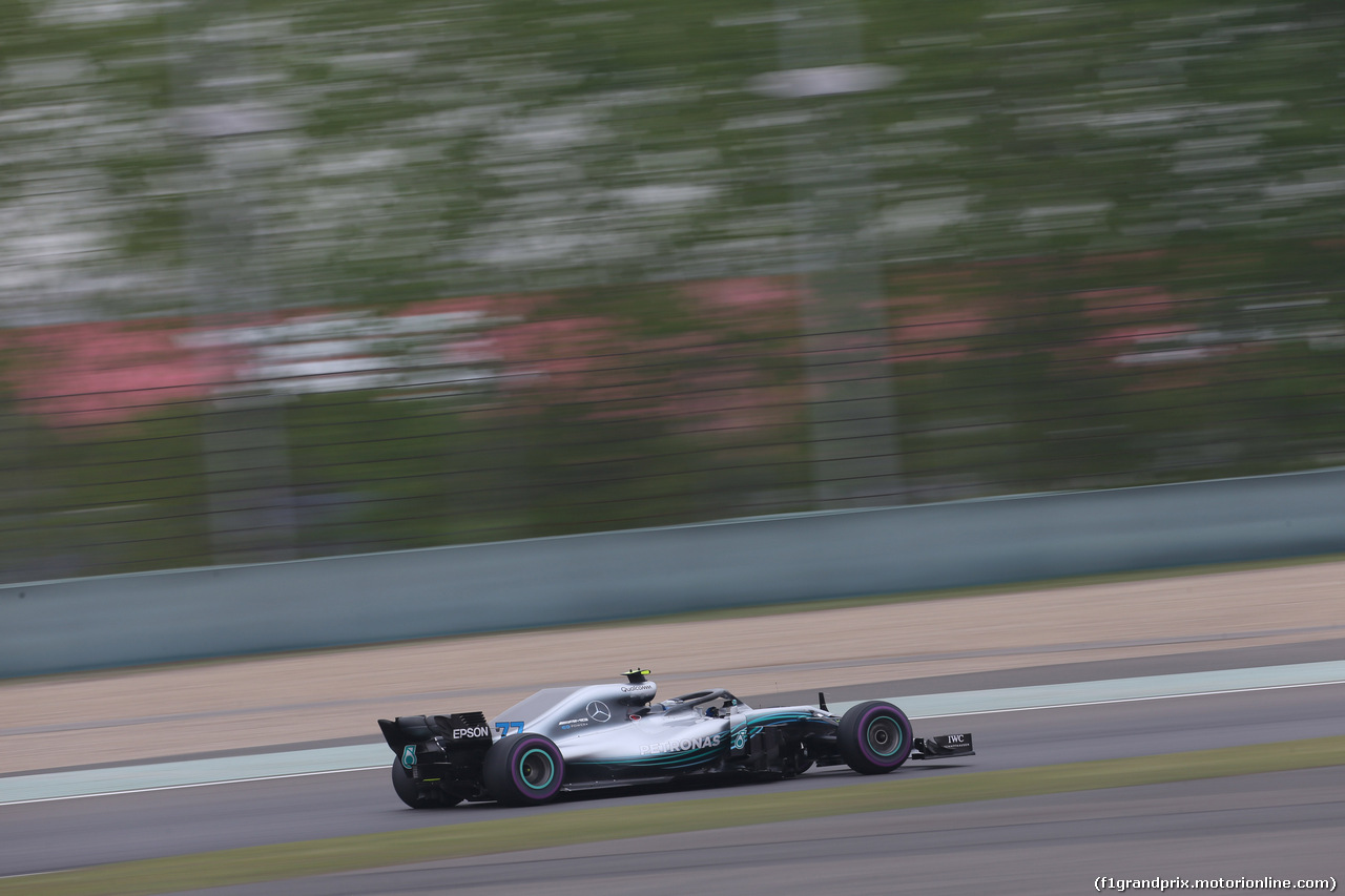 GP CINA, 13.04.2018- Prove Libere 2, Valtteri Bottas (FIN) Mercedes AMG F1 W09