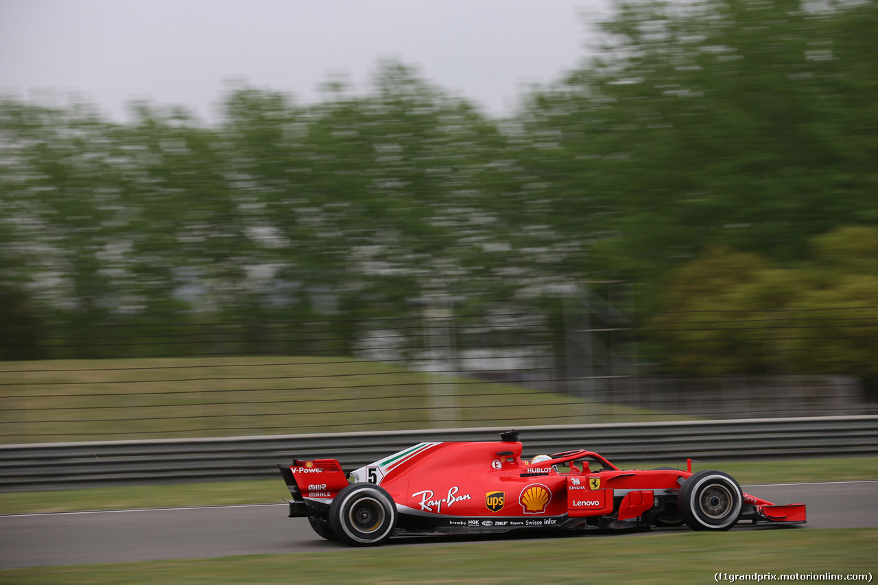 GP CINA, 13.04.2018- Prove Libere 2, Sebastian Vettel (GER) Ferrari SF71H