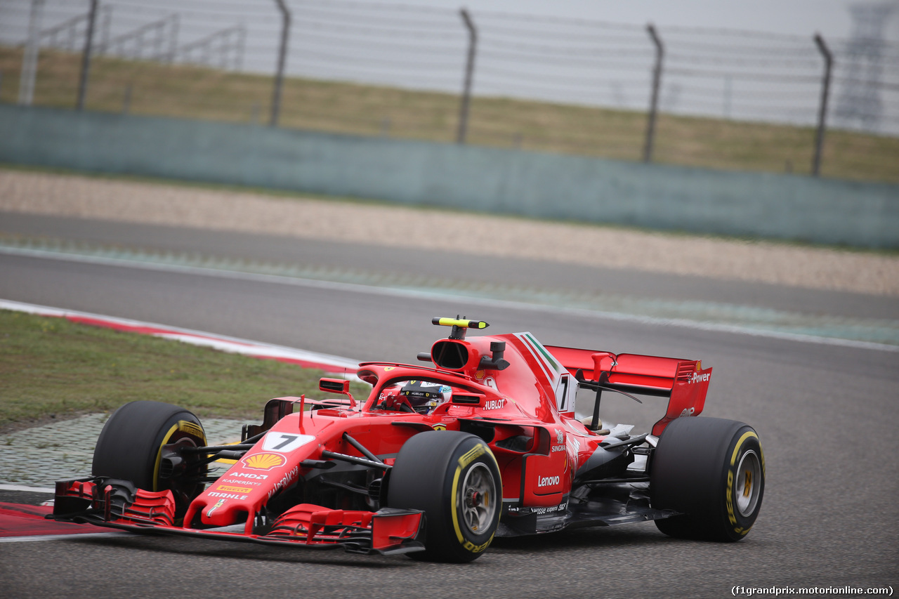 GP CINA, 13.04.2018- Prove Libere 2, Kimi Raikkonen (FIN) Ferrari SF71H