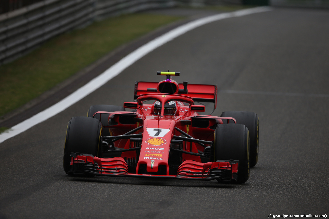 GP CINA, 13.04.2018- Prove Libere 2, Kimi Raikkonen (FIN) Ferrari SF71H