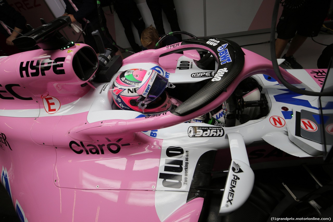 GP CINA, 13.04.2018- Prove Libere 2, Sergio Perez (MEX) Sahara Force India F1 VJM11