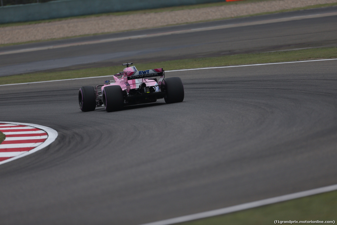 GP CINA, 13.04.2018- Prove Libere 2, Sergio Perez (MEX) Sahara Force India F1 VJM11