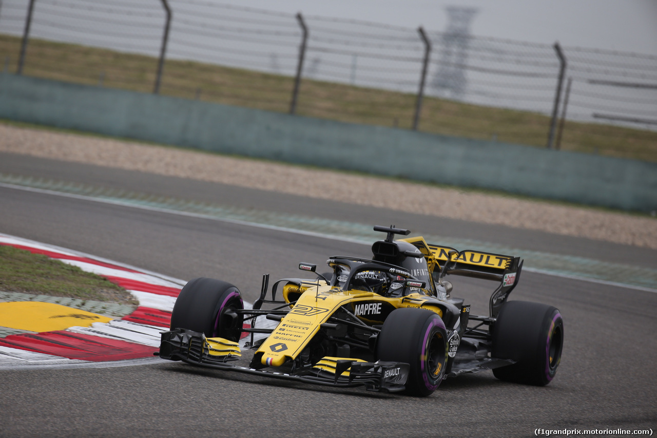 GP CINA, 13.04.2018- Prove Libere 2, Nico Hulkenberg (GER) Renault Sport F1 Team RS18