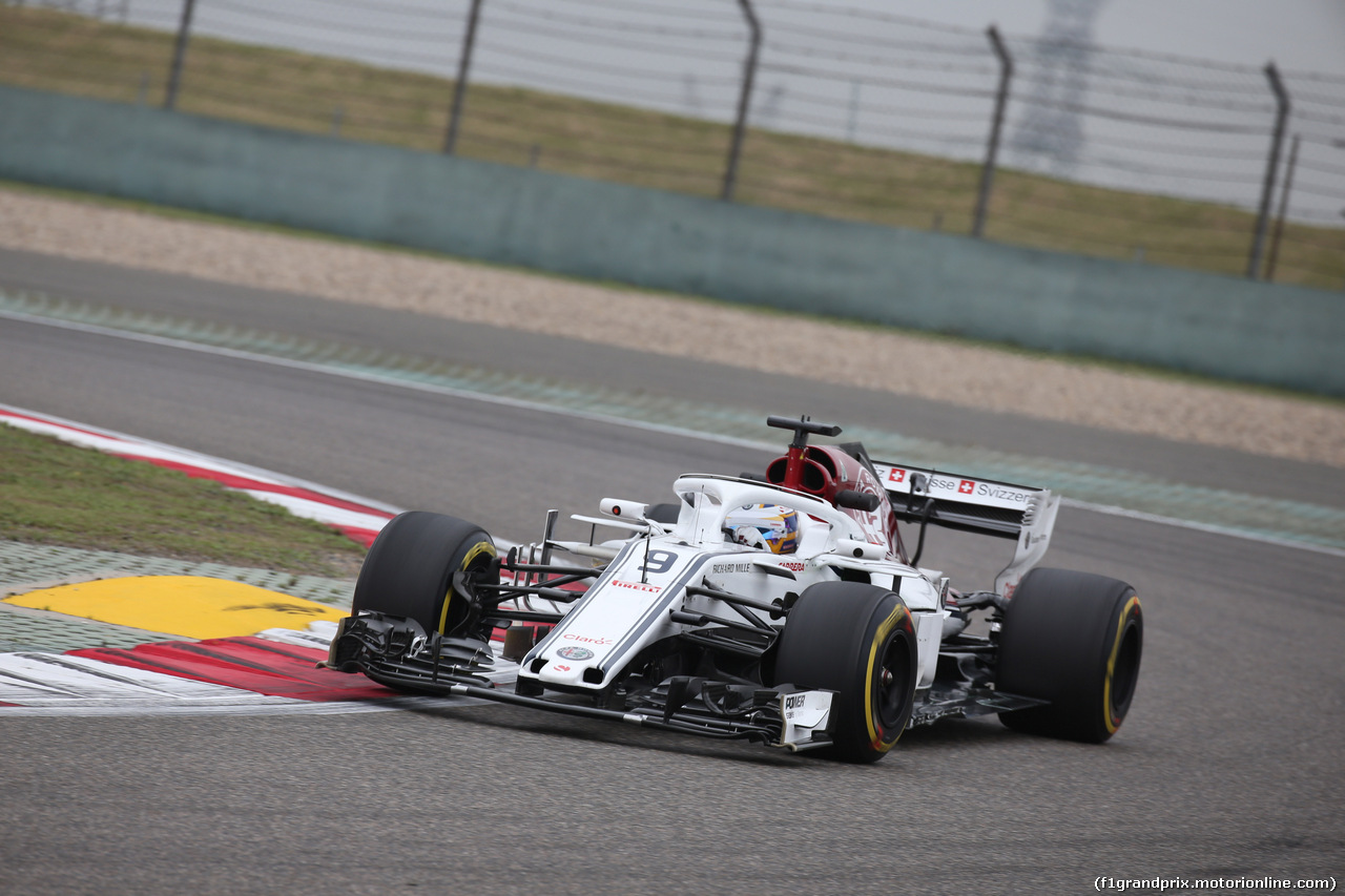 GP CINA, 13.04.2018- Prove Libere 2, Marcus Ericsson (SUE) Alfa Romeo Sauber C37