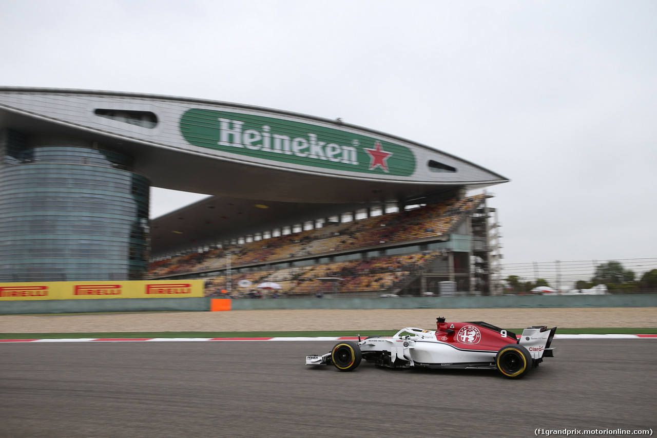 GP CINA, 13.04.2018- Prove Libere 2, Charles Leclerc (GER) Alfa Romeo Sauber C37