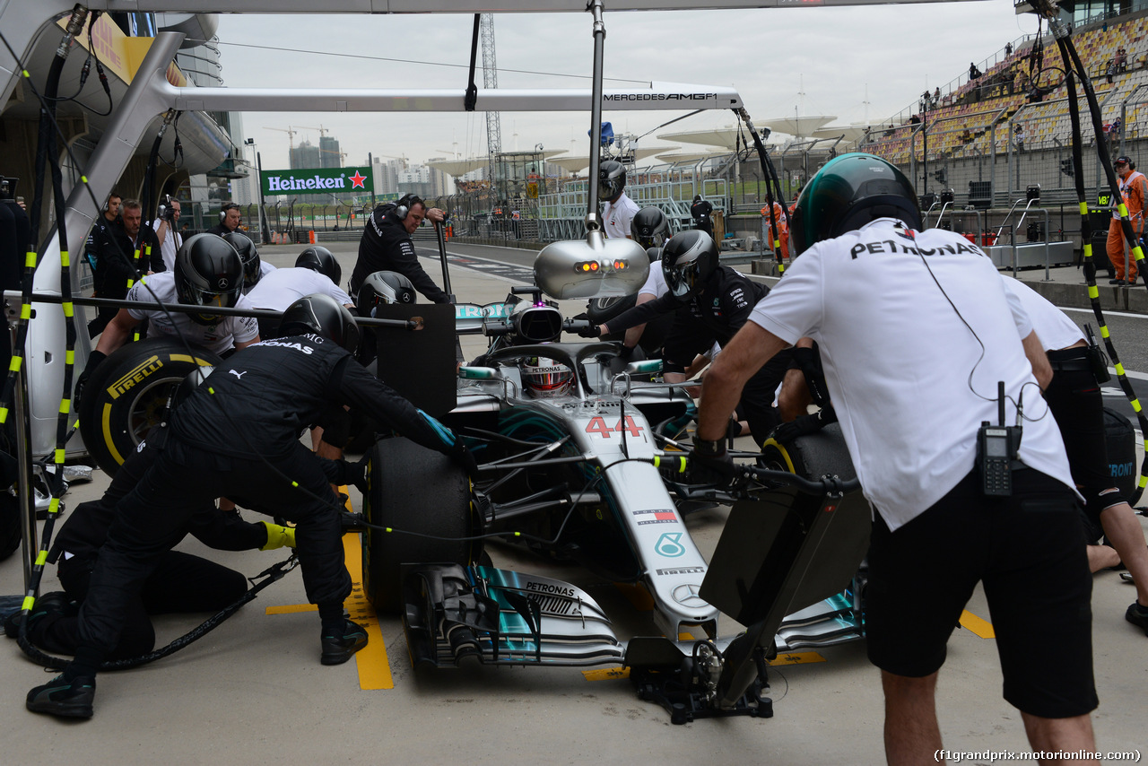 GP CINA, 13.04.2018- free Practice 1, Lewis Hamilton (GBR) Mercedes AMG F1 W09