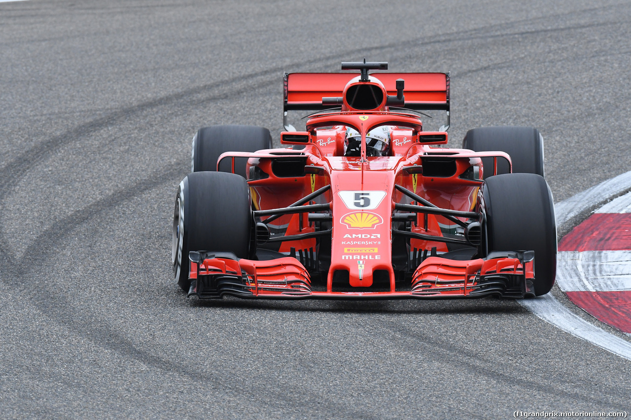 GP CINA, 13.04.2018- Prove Libere 2, Sebastian Vettel (GER) Ferrari SF71H