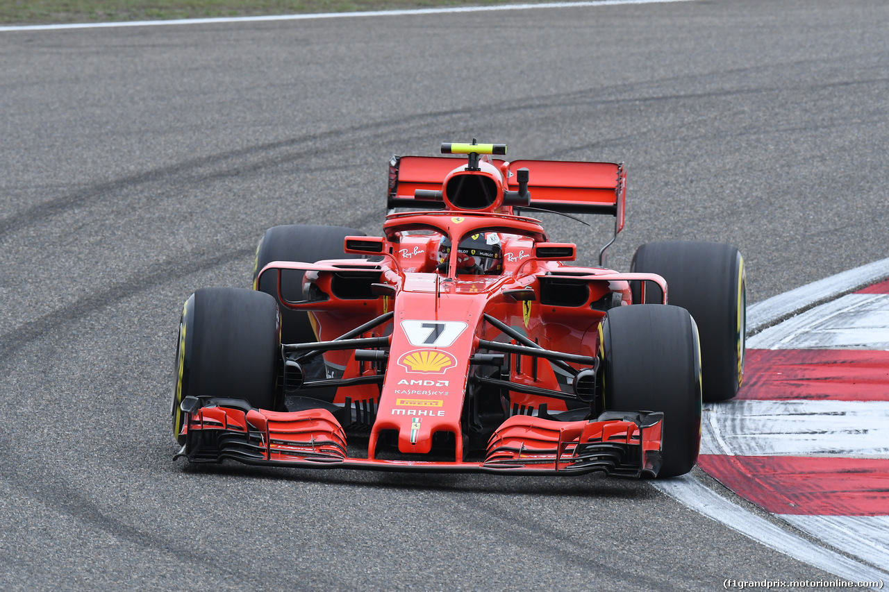 GP CINA, 13.04.2018- Prove Libere 2, Kimi Raikkonen (FIN) Ferrari SF71H