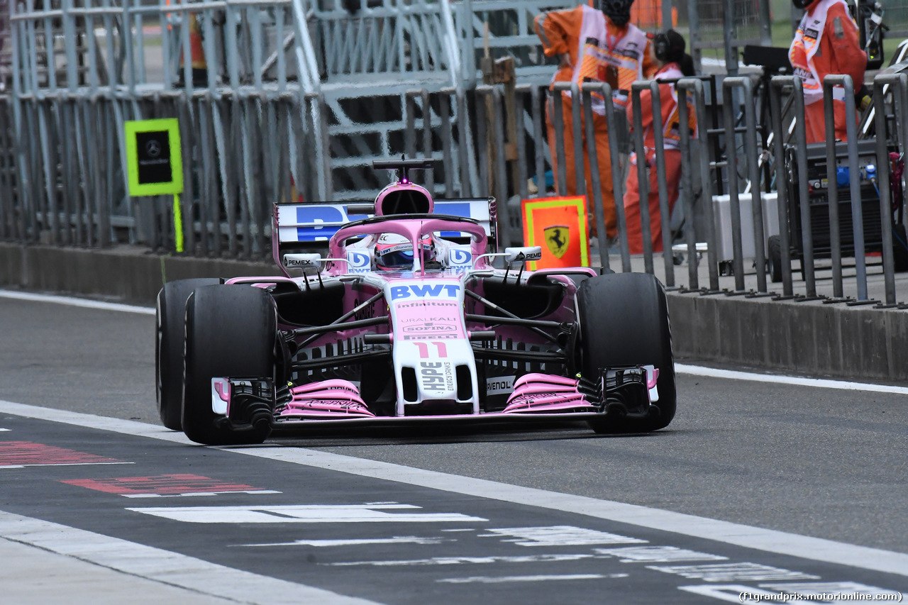 GP CINA, 13.04.2018- free Practice 1, Sergio Perez (MEX) Sahara Force India F1 VJM11