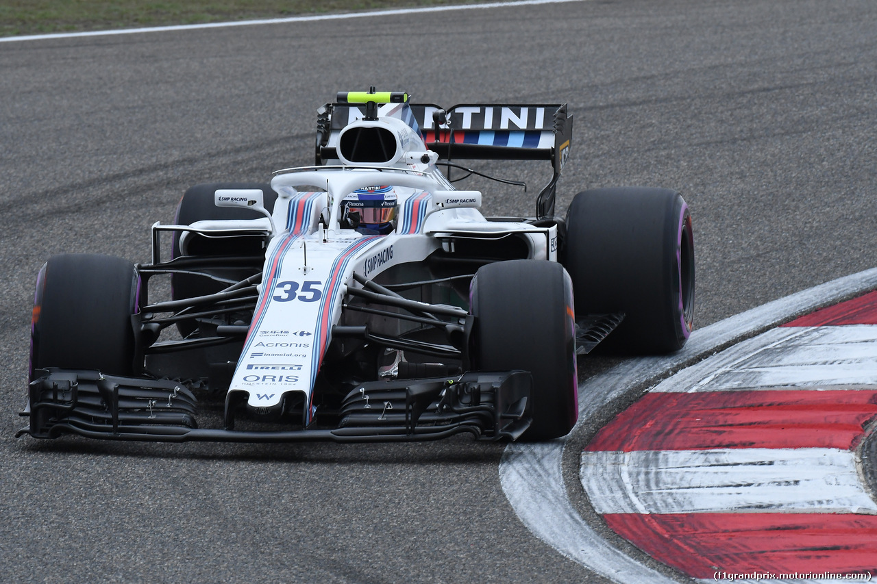 GP CINA, 13.04.2018- Prove Libere 2, Sergej Sirotkin (RUS) Williams F1 Team FW41