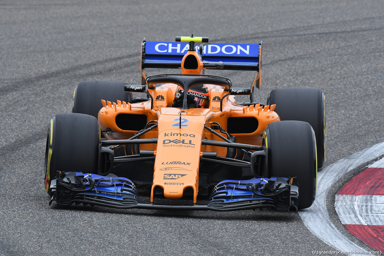 GP CINA, 13.04.2018- Prove Libere 2,  Stoffel Vandoorne (BEL) McLaren MCL33