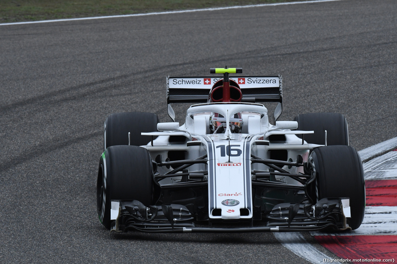 GP CINA, 13.04.2018- Prove Libere 2,  Charles Leclerc (GER) Alfa Romeo Sauber C37