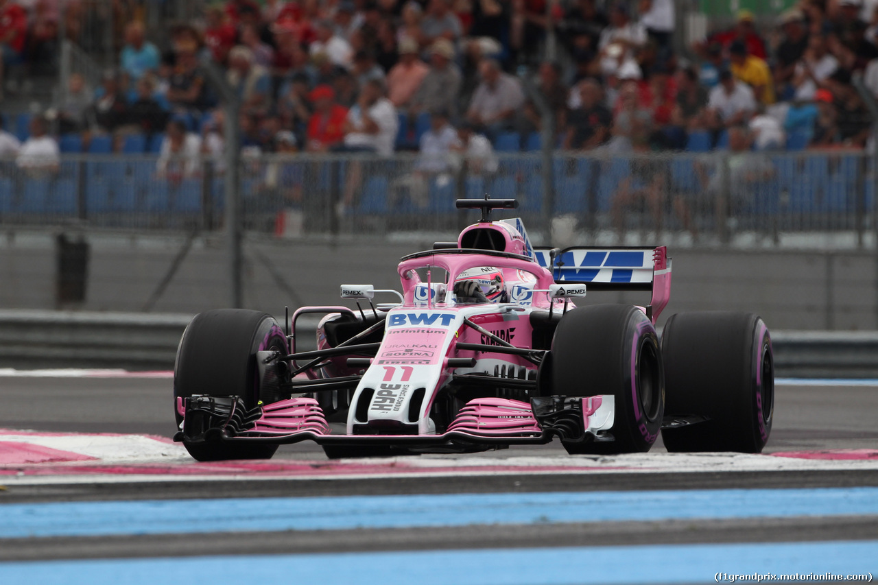 GP FRANCIA, 23.06.2018- Qualifiche, Sergio Perez (MEX) Sahara Force India F1 VJM11