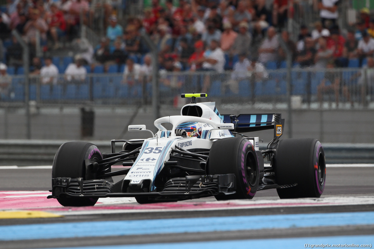 GP FRANCIA, 23.06.2018- Qualifiche, Sergej Sirotkin (RUS) Williams F1 Team FW41