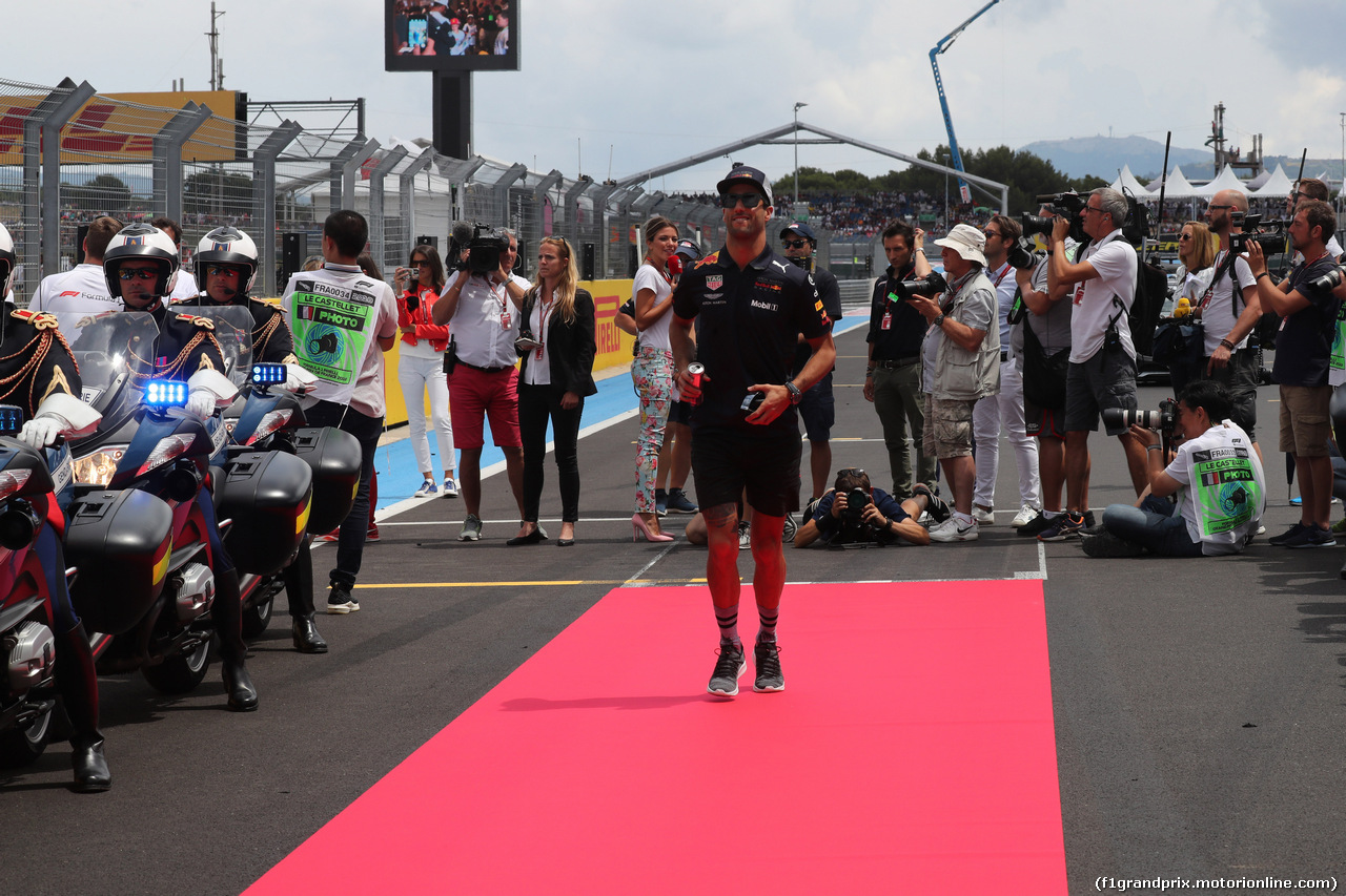 GP FRANCIA, 24.06.2018- Driver Parade, Daniel Ricciardo (AUS) Red Bull Racing RB14