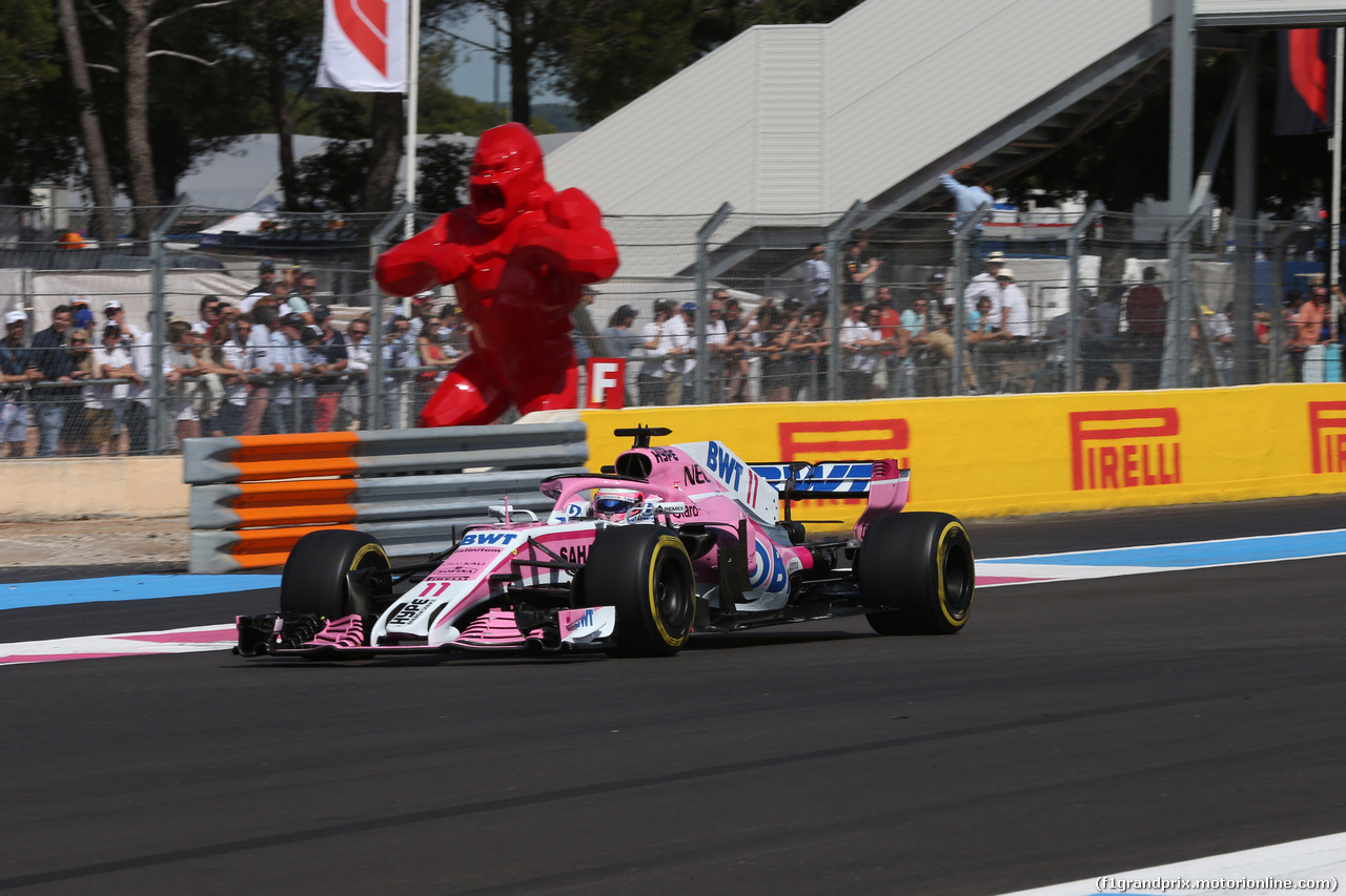 GP FRANCIA, 24.06.2018- Gara, Sergio Perez (MEX) Sahara Force India F1 VJM11