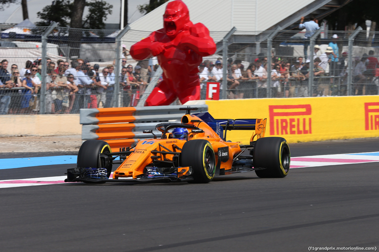 GP FRANCIA, 24.06.2018- Gara, Fernando Alonso (ESP) McLaren Renault MCL33
