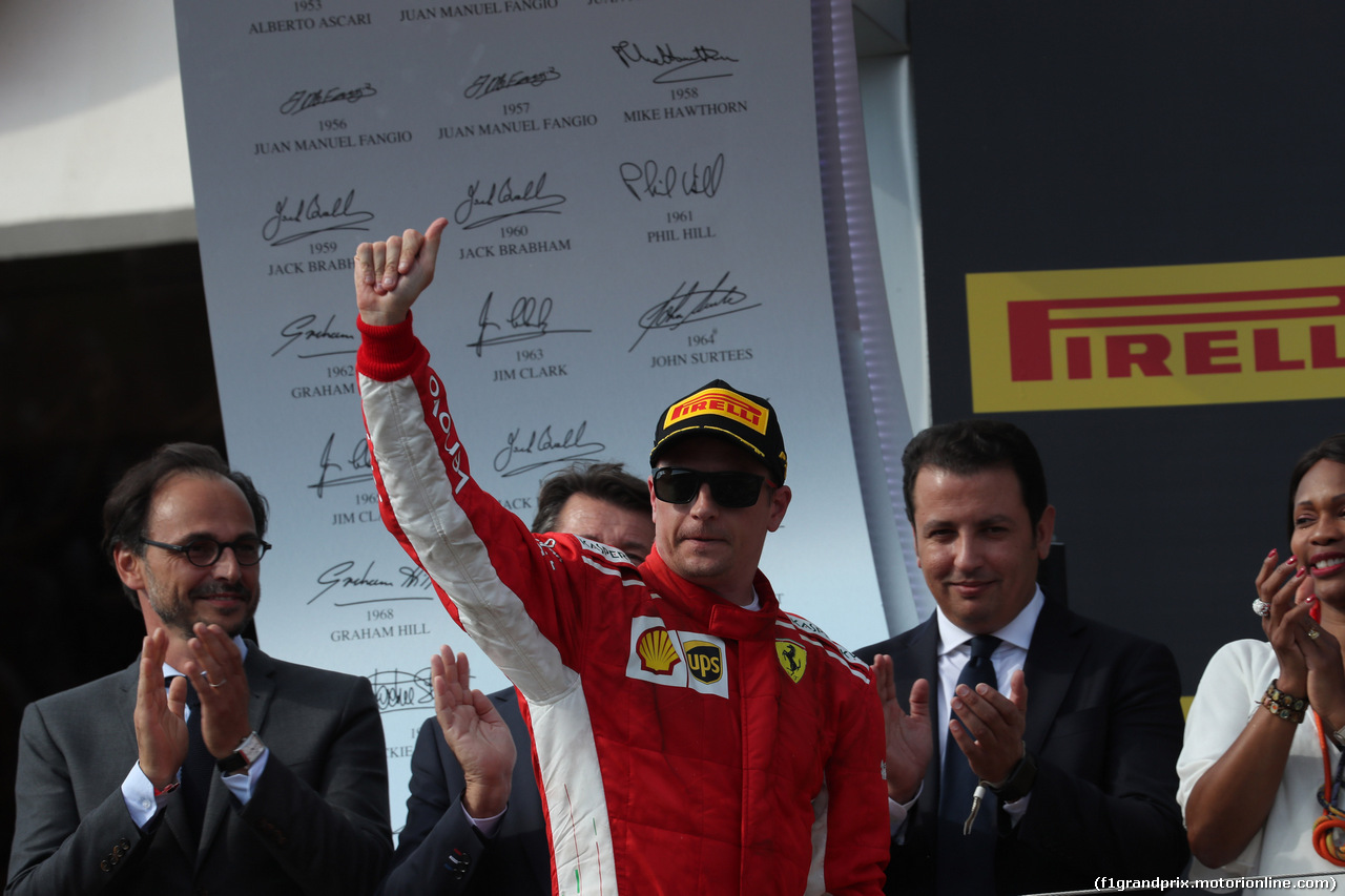 GP FRANCIA, 24.06.2018- Podium, 3rd place Kimi Raikkonen (FIN) Ferrari SF71H
