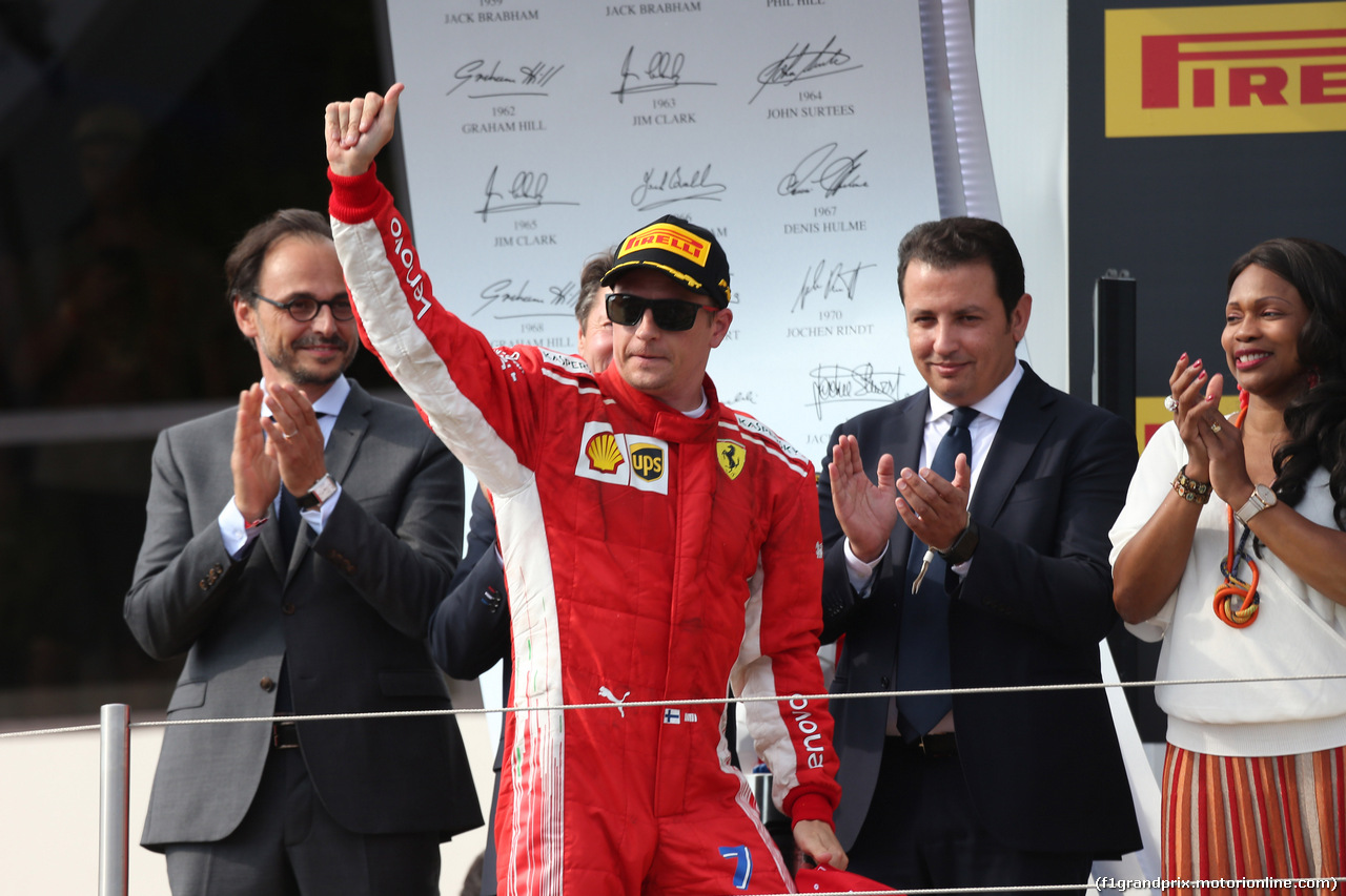 GP FRANCIA, 24.06.2018- Podium, 3rd place Kimi Raikkonen (FIN) Ferrari SF71H