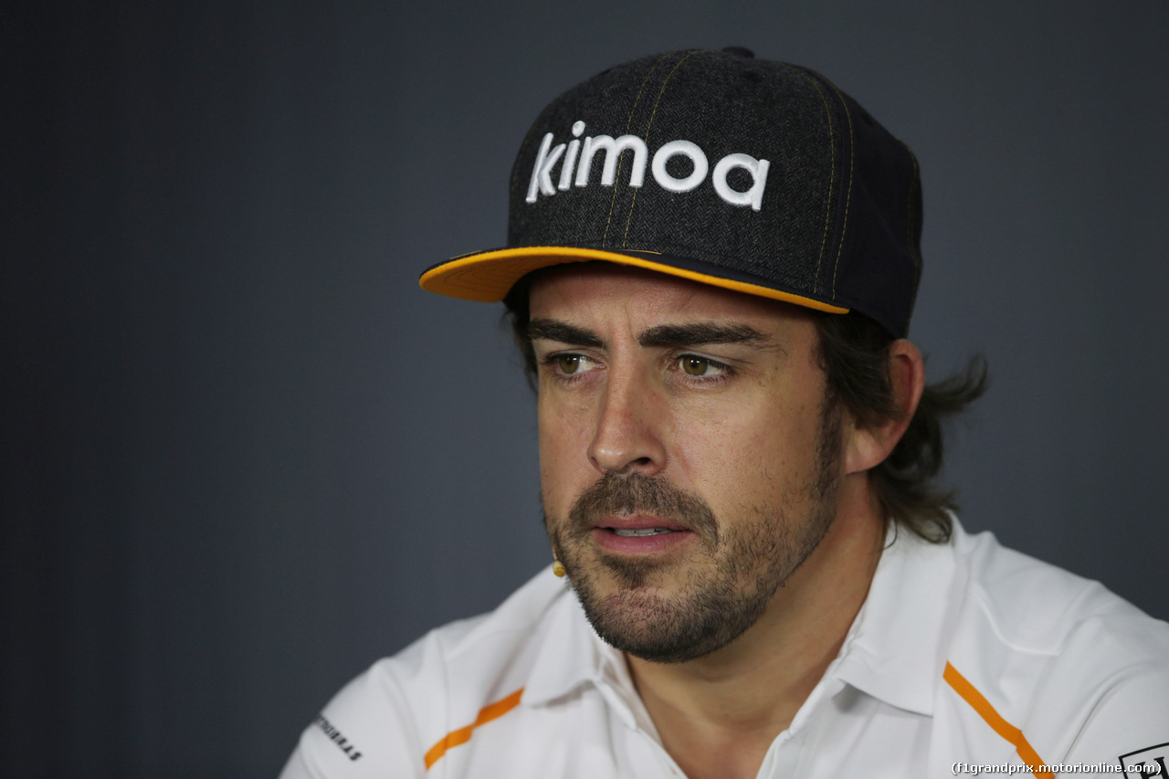 GP FRANCIA, 21.06.2018- Giovedi' Official Fia press conference,  Fernando Alonso (ESP) McLaren Renault MCL33