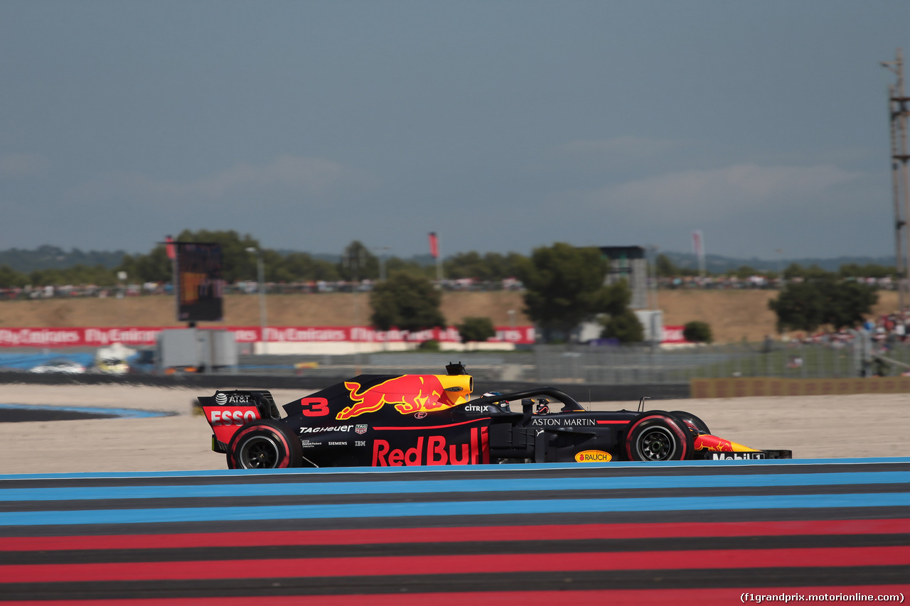 GP FRANCIA, 22.06.2018- Prove Libere 2, Daniel Ricciardo (AUS) Red Bull Racing RB14