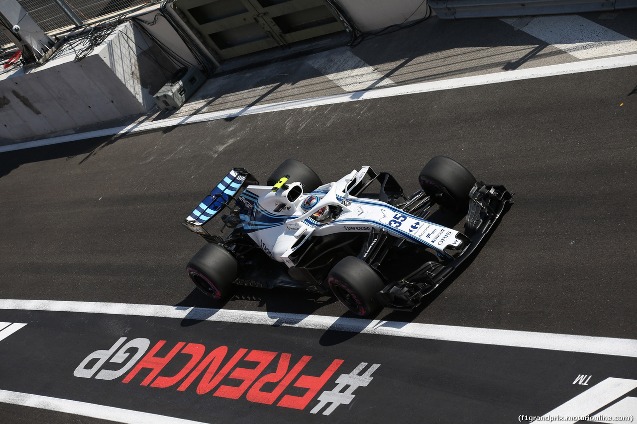 GP FRANCIA, 22.06.2018- Prove Libere 2, Sergej Sirotkin (RUS) Williams F1 Team FW41