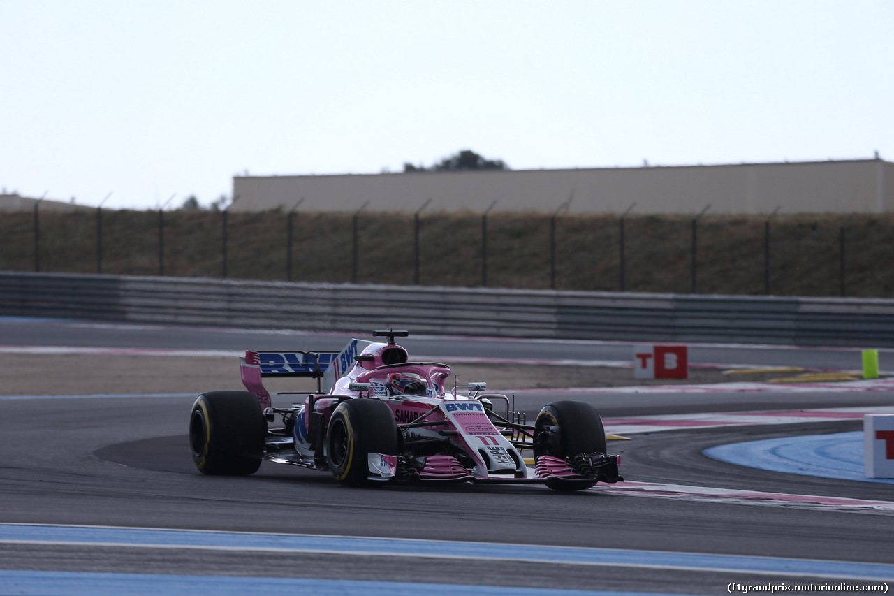 GP FRANCIA, 23.06.2018- Prove Libere 3,  Sergio Perez (MEX) Sahara Force India F1 VJM11