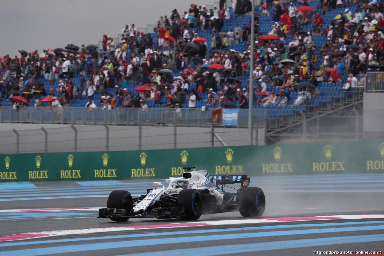 GP FRANCIA, 23.06.2018- Prove Libere 3,  Lance Stroll (CDN) Williams FW41
