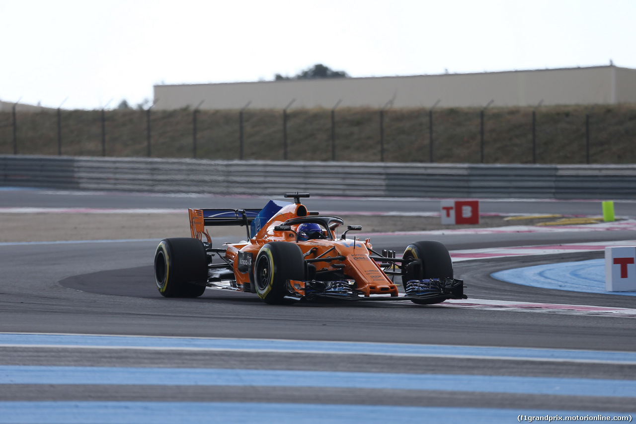 GP FRANCIA, 23.06.2018- Prove Libere 3,  Fernando Alonso (ESP) McLaren Renault MCL33