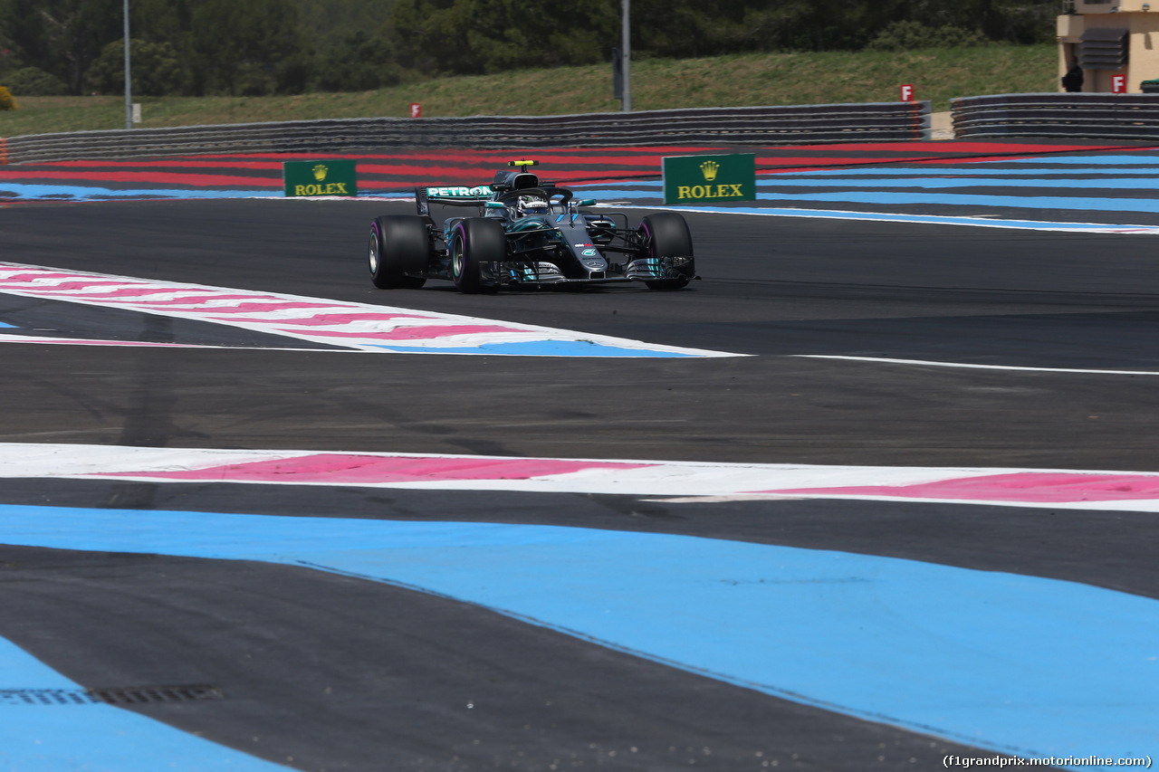 GP FRANCIA, 22.06.2018- Prove Libere 1, Valtteri Bottas (FIN) Mercedes AMG F1 W09